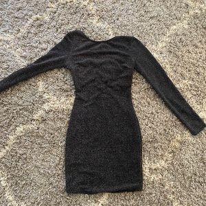 Black, Tight, Short w/ Silver Sparkles Dress